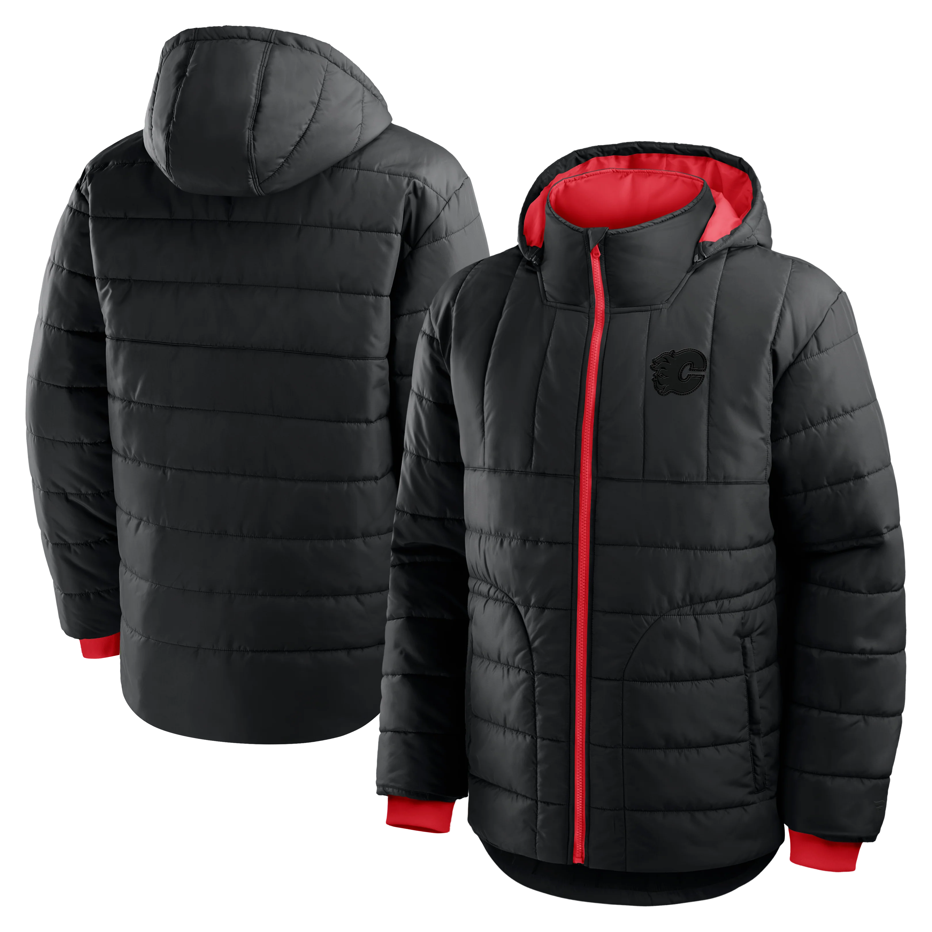 Flames Fanatics Level Up Fullzip Hooded Jacket - Image 2