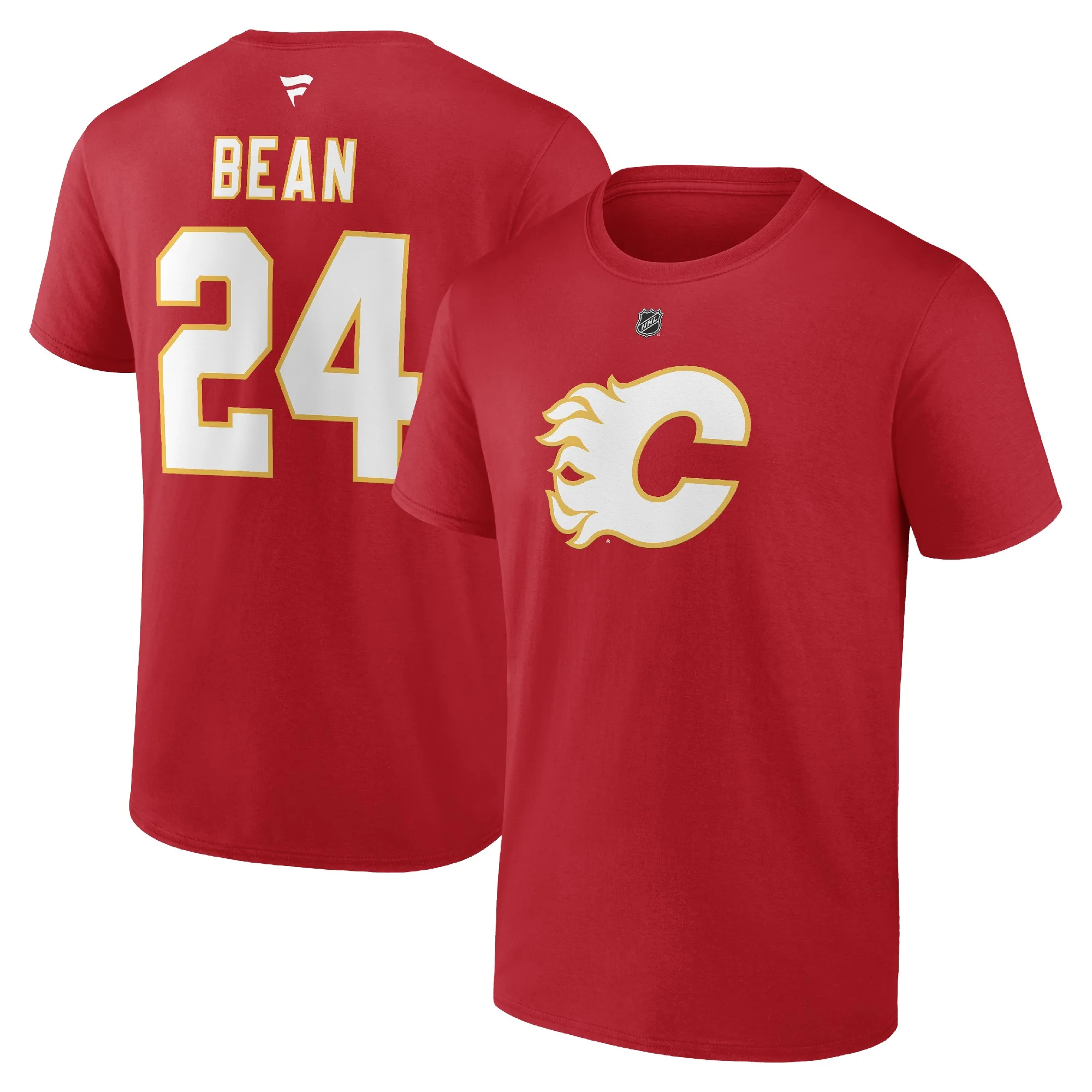 Flames Fanatics Retro Bean Player T-Shirt - Image 2