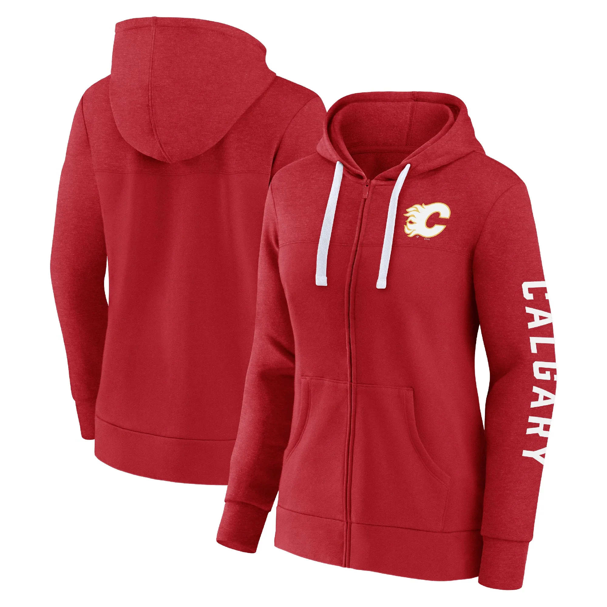 Flames Fanatics Ladies City Ties Full Zip Hoodie - Image 3
