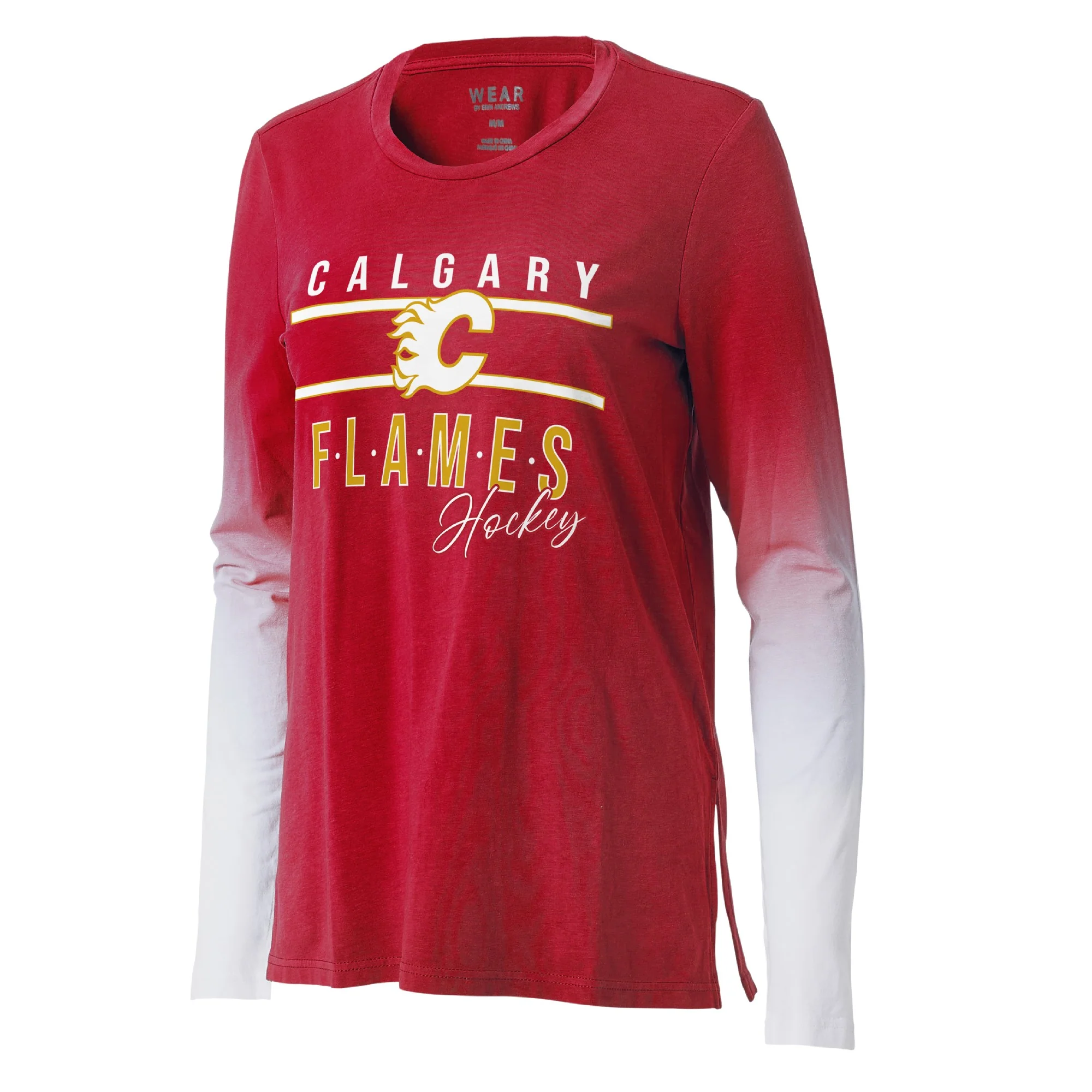 Flames Ladies wEAr Dip Dye Long Sleeve Shirt - Image 2