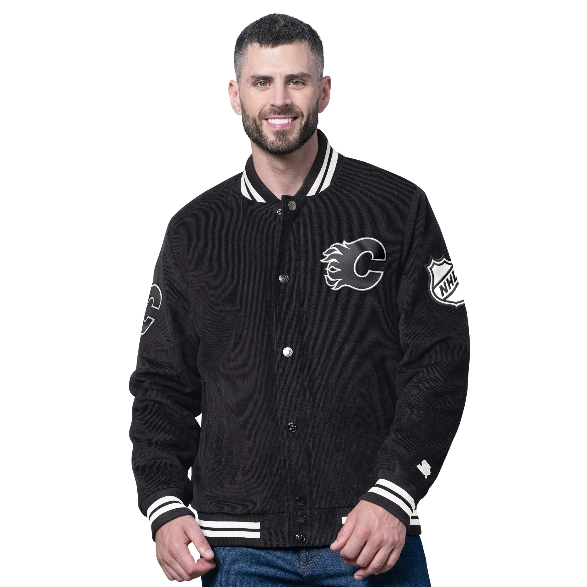 Flames Starter Blackout Varsity Jacket