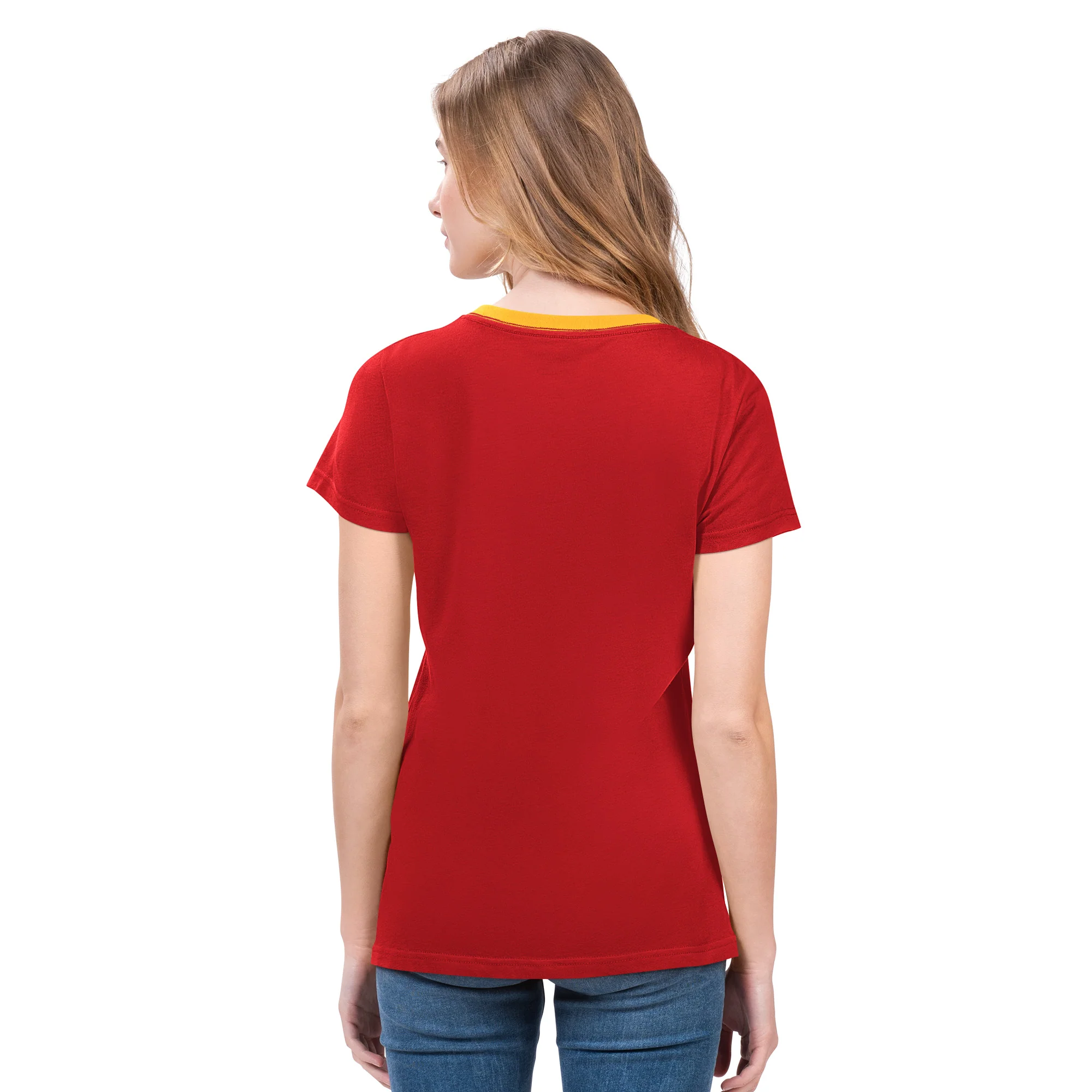 Stamps Ladies Red Racer T-Shirt - Image 2