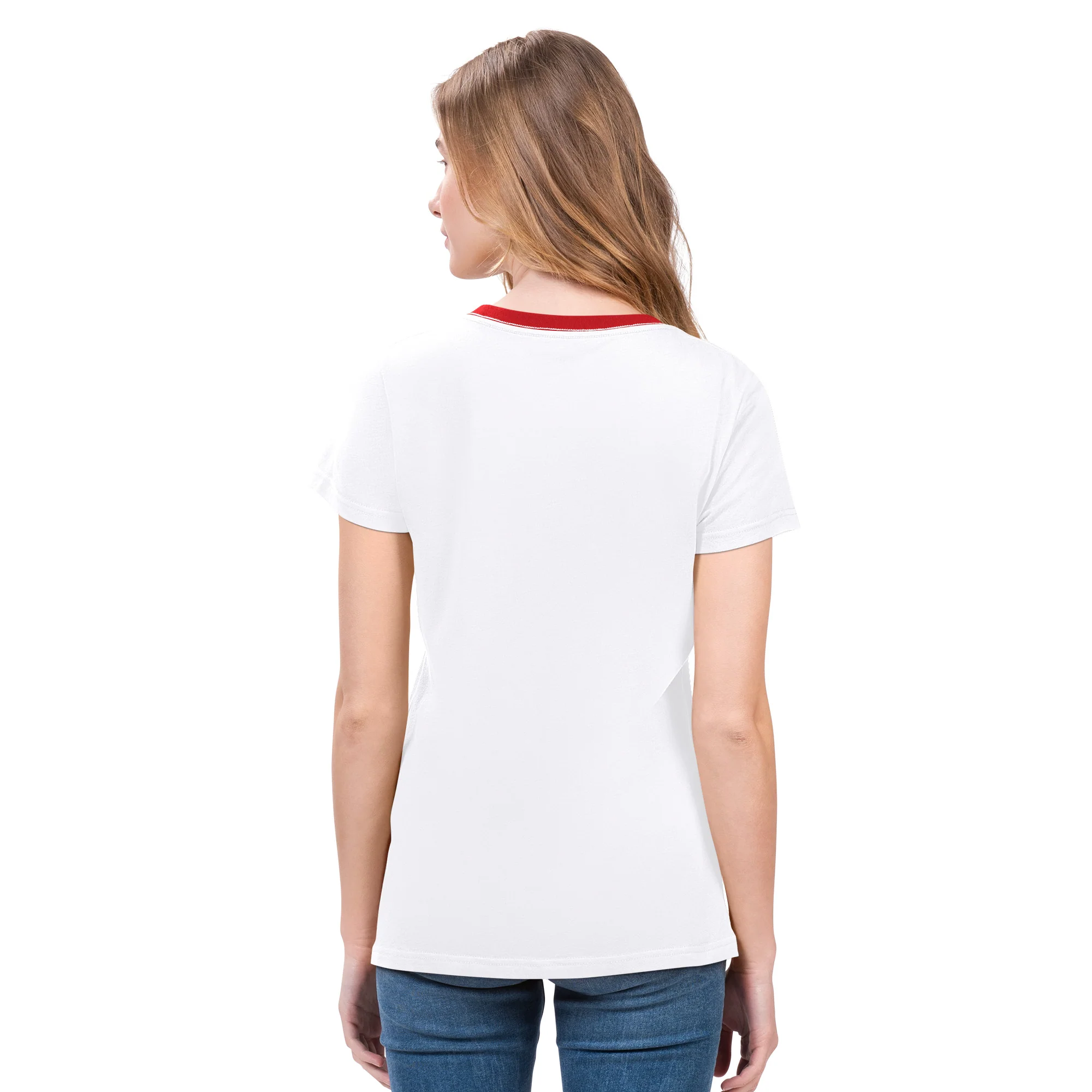 Stamps Ladies White Racer T-Shirt - Image 2